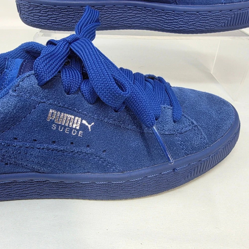 Puma Suede Classic Sneakers Mens 8 Blue Low Top Suede Trainers Monochromatic